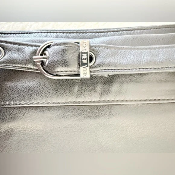 Marc New York Black Faux Leather Belted Flare Skirt - Size Large - Picture 4 of 12